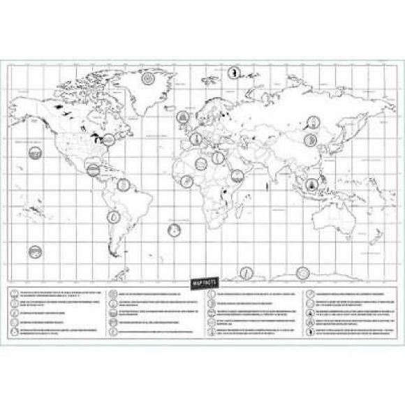 🦚2/$20🦚NIB Travel Scratch Off World Map Poster as you go - Picture 9 of 9